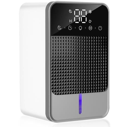 Luftentfeuchter Elektrisch,Entfeuchter Klein 1500ml,Energiesparend,Tragbar,Ultra Leise,Auto Abschaltung,7 Farbiges Licht,Raumentfeuchter Dehumidifier für Schlafzimmer,Bad,Home von QEEKADA