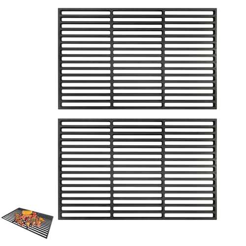 QEENTOE 2er Set Gussrost Gusseisen 42x28cm Grillrost Zubehör Grillaufsatz ErsatzteilErsatzrost Grillgitter Set Grillzubehör für BBQ Holzkohlegrill von QEENTOE