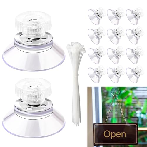 12 Stück Saugnapf mit Gewinde und Rändelmutter, PVC Saugnäpfe Ø25mm, Vielseitig einsetzbare Saugknöpfe, Transparente Saugknöpfe ohne Bohren, für Fenster, Auto, Dekoration, Aufhängung 12 Stück Saugnapf mit Gewinde und Rändelmutter, PVC Saugnäpfe Ø25mm, Vielseitig einsetzbare Saugknöpfe, Transparente Saugknöpfe ohne Bohren, für Fenster, Auto, Dekoration, Aufhängung von QEEROYO