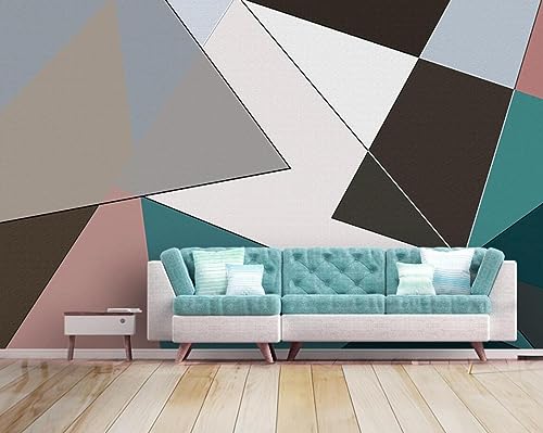 Tapeten Fototapete 3D Effekt Geometrische Schwarze Linien Wandbilder Tapete Wandtapete Für Schlafzimmer Wohnzimmer 350x250cm-SJJ06598 von QEETapete