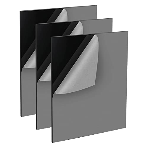 QEEYON 3 PCS Schwarz Acrylglas Platte A4 Schwarz Acrylplatte 2MM Quadrat Acrylscheiben,Laserschneidbar Acryl Kunststoffplatte für Schilder, DIY Display Projekte Handwerk,Malerei 29.7x 21cm von QEEYON