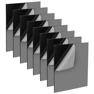 QEEYON 8 PCS Schwarz Acrylglas Platte A5 Acrylglas Schwarz 1mm Quadrat Acrylplatte Acrylglas 1mm Laserschneidbar Acryl Kunststoffplatte für Schilder, DIY Display Projekte Handwerk 21x14.8cm von QEEYON