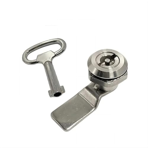 1 Set Edelstahl MS705 Werkzeugschloss mit rotierender Zungen-Nockenschloss 18 mm elektrische Schrankschlossschlüssel(H5mm-Stainless) von QEJBQKWU