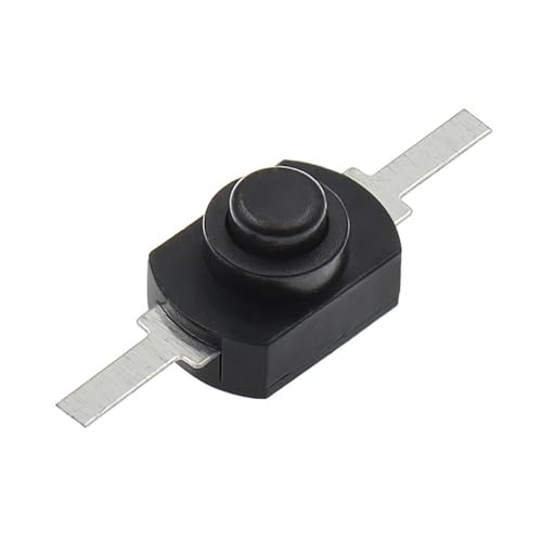 12 * 8MM DC 30V 1A Auf Aus Mini Push Button Switch for Elektrische Taschenlampe 1208YD Selbst Locking 2 stücke(Black) von QEJBQKWU
