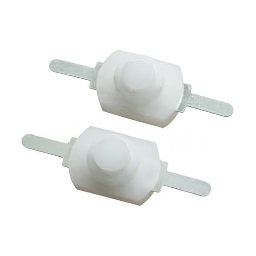 12 * 8MM DC 30V 1A Auf Aus Mini Push Button Switch for Elektrische Taschenlampe 1208YD Selbst Locking Javino 2Pcs(WHITE) von QEJBQKWU