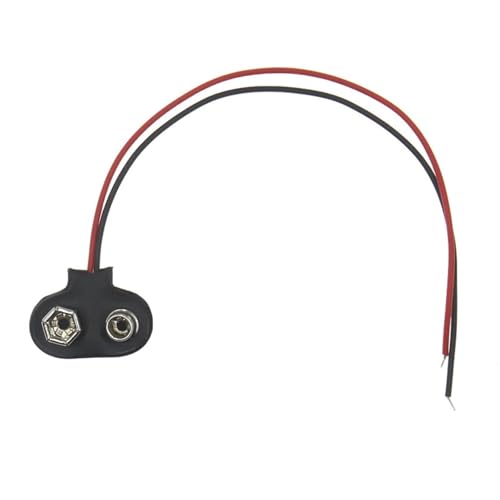 15CM PP3 MN1604 9V Batterie Clips Anschluss Schnalle I Typ Kabel Verbindung 9V Batterie Halter Clip Snap Draht Anschlüsse 10Pcs(10 PCS T) von QEJBQKWU