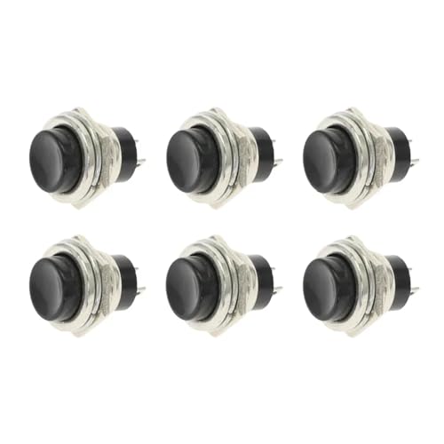 16mm OFF-ON Momentary 3A 250VAC 6A 125VAC Power On Push Button Switches DS-212 Selbst-Reset 2Pcs(Black) von QEJBQKWU