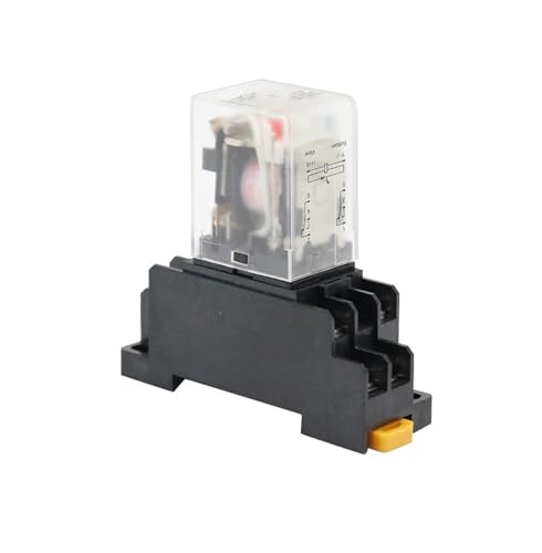 1Set LY2NJ JQX-13Fkleines Elektromagnetisches Leistungsrelais DC12V DC24V AC110V AC220V Kleines Relais 10A 8 Pins Coil DPDT mit Sockel(DC,220V) von QEJBQKWU