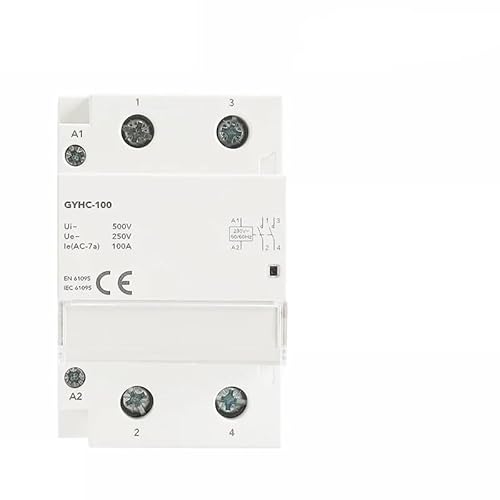 2-poliges 100-A-Modularschütz 2NO 2NC 1NO1NC 220V 110V 24V Automatisches Haushaltsschütz DIN-Schienentyp ICT 50/60Hz 1St(2P 100A 2NC 230VAC) von QEJBQKWU