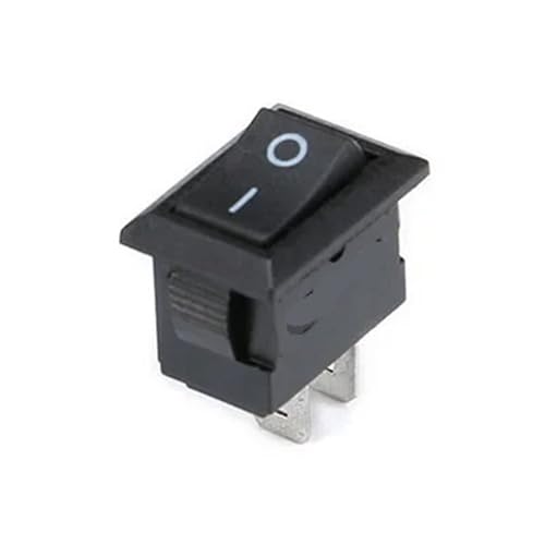 3Pin 2 Pin 3A 250V 10 * 15mm Schwarz Taste Wippschalter ON OFF AC 10X15 Mini Rocker Power Schalter 1Pcs(2pin black) von QEJBQKWU