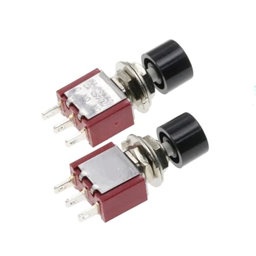 3Pin C-NO-NC 6MM Mini Momentary Automatische Rückkehr Push Button Switch AUF-(AUF) 2A 250VAC/5A 120VAC 1Pcs(Black) von QEJBQKWU
