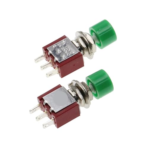 3Pin C-NO-NC 6MM Mini Momentary Automatische Rückkehr Push Button Switch AUF-(AUF) 2A 250VAC/5A 120VAC 1Pcs(Green) von QEJBQKWU