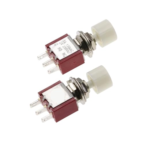 3Pin C-NO-NC 6MM Mini Momentary Automatische Rückkehr Push Button Switch AUF-(AUF) 2A 250VAC/5A 120VAC 1Pcs(WHITE) von QEJBQKWU