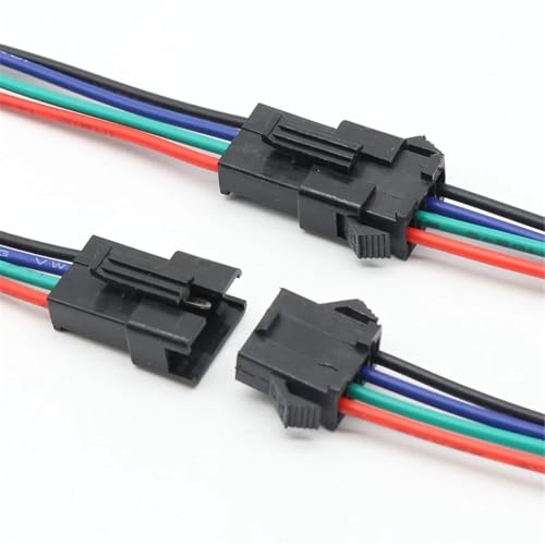 4-poliger JST-Stecker, männlich, weiblich, Kabel, 5050/3528 RGB-Farb-LED-Streifen, Draht, WS2801, LPD8806, RGB-LED-Streifen, 10 Stück 4-poliger JST-Stecker, männlich, weiblich, Kabel, 5050/3528 RGB-Farb-LED-Streifen, Draht, WS2801, LPD8806, RGB-LED-Streifen, 10 Stück von QEJBQKWU