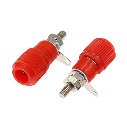 4MM Terminal Blöcke Binding Post Stecker Bananen Buchse Test Buchse M4 Verstärker Terminal 10Pcs(5 x 2 colours L) von QEJBQKWU