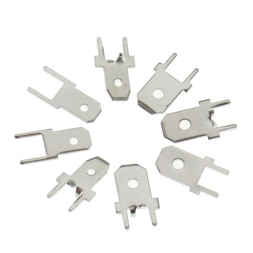 6,3 MM 4,8 MM Einsätze Männlichen Terminal 250 PCB Lötfahne Dicke 0,8 Zwei Beine, PCB Schweißen Blatt 10Pcs(6.3 Weld Sheet) von QEJBQKWU