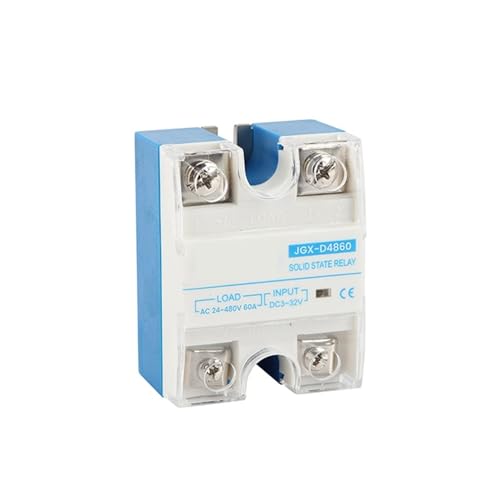 60A 80A 100A DA Relais Einphasen-DC-Steuerung AC 24-480VAC 3-32VDC SSR-60DA Kühlkörper-Halbleiterrelais mit Kunststoffabdeckung 1St(80DA) von QEJBQKWU