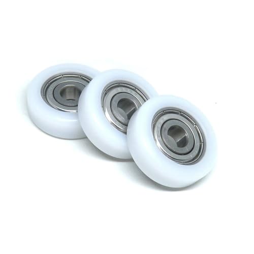 8 x 26 x 8 mm kunststoffbeschichtete Rollen, 8 x 26 x 8 Nylon-Flachführungsrad, BS60826-8 eingebettetes 608-Lager, 26 mm Schubladenrolle, 4 Stück(BSS62626-8 6x26x8) von QEJBQKWU