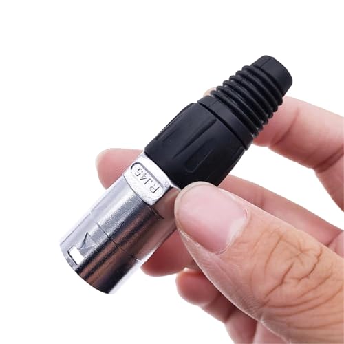 8p8c RJ45 Netzwerkanschluss IP65 D Steckdosenleiste Ethernet-Anschluss 10 Stücke(10xsilvery plug) von QEJBQKWU