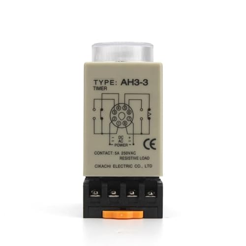 AH3-3 220V 50/60HZ 1S-60M Befestigt Unten Sitz Power On Delay Timer Zeit Schalter Verzögerung timer Relais Mit 8pin PF083A Buchse 1Stk(AH3-3 1S 220V) von QEJBQKWU