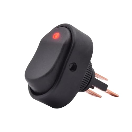 ASW-20D Auto Auto Boot Wippschalter EIN AUS 12VDC 30A Mit Punkt Beleuchtet Rot Grün Blau Gelb Taste T85 1/5Pcs(Red,5pcs) von QEJBQKWU