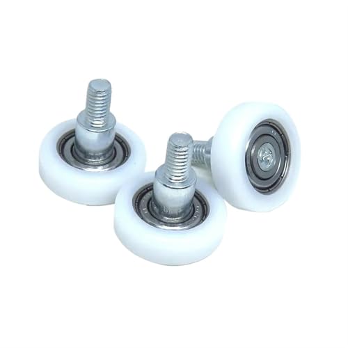 BS62630-9C8L 30 mm Durchmesser Glasschieberolle Rad 10M6 Duschraum Flachschieberolle 2 Stück(BS60830-11C1L8M6) von QEJBQKWU