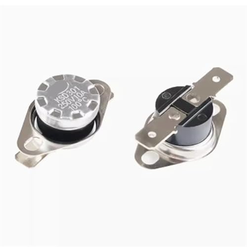 Bimetall-Thermostat KSD301 250 V 10 A Normal offener Temperaturschalter Wärmeregelung 0 °C 5 °C 10 °C 15 °C 25 °C 30 °C 35 °C 1/2 Stück(25C,1 PIECE_NORMAL OPEN) von QEJBQKWU