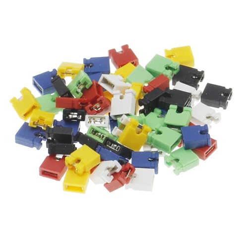 Bunte Pin Header Standard Computer Jumper Blöcke Stecker 2,54 Mm 3 1/2 Festplatte Motherboard Erweiterung Karte 20Pcs(Yellow) von QEJBQKWU