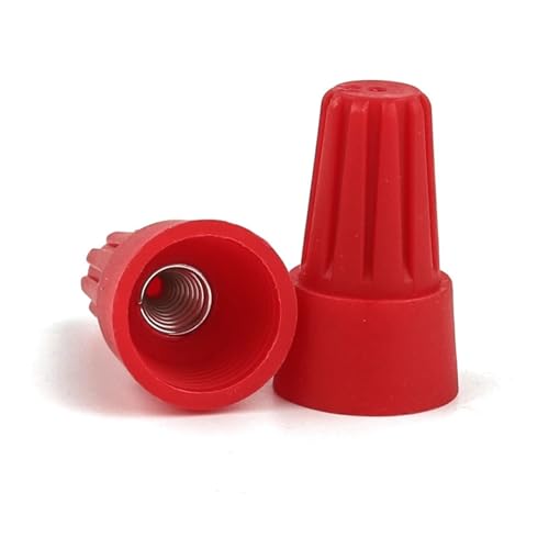 Bunte elektrische isolierte Crimp Twist Terminal Quick Wire Connector Mutter Feder Endkappe Anschluss 50Pcs(P6 Red) von QEJBQKWU