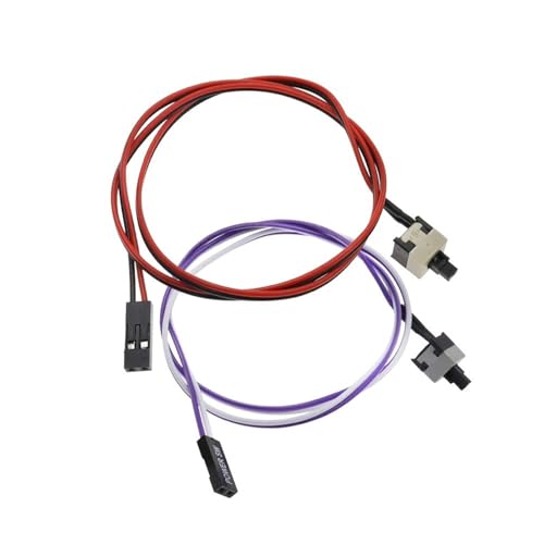 Computer-Stromleitung, Hauptmotor-Stromschalter, Reset-Taster-Leitung, lang 0,5/0,8/1/1,5/2/3 Meter, Druckknopfschalter-Anschluss, 1 Stück(Blue and white,2 meter) von QEJBQKWU