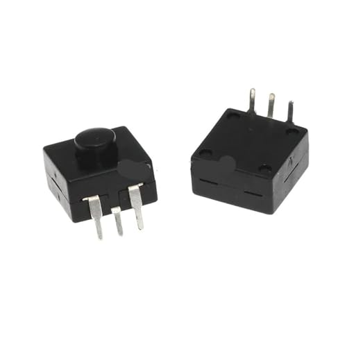 DC 30V 1A 3Pin Schwarz Mini Push Button Switch for Elektrische Taschenlampe 3P Gebogene 2 Auf 1 Aus Taschenlampe Switchs 1Pcs von QEJBQKWU