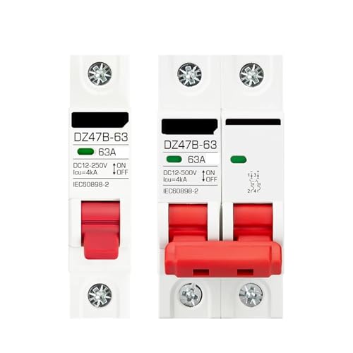 DC12V 24V 48V 36V DC MCB Batterie Auto Protector Mini Circuit Breaker DZ47 DC Plus- Und Minuspol Schutz Schalter Isolator 1Pcs(2P,80A) von QEJBQKWU
