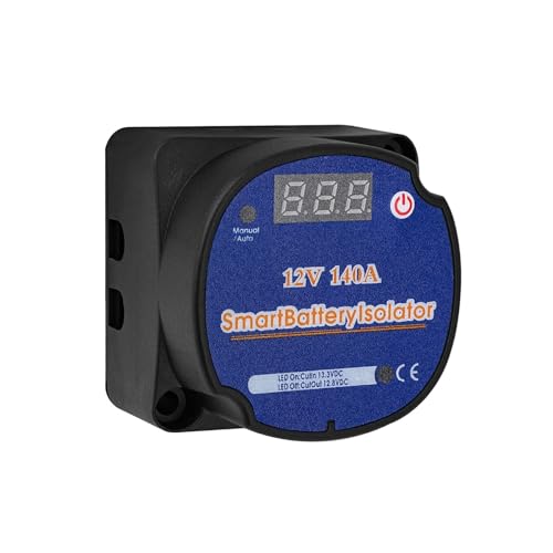 Digital Display Smart Dual Batterie Isolator 12V 140A Spannung Empfindliche Split Lade Relais for Camper Auto RV Lkw boot Yacht 1Pcs von QEJBQKWU