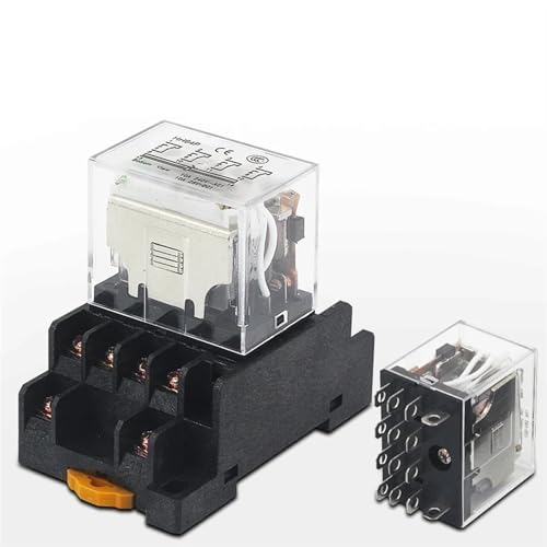 Elektromagnetische Spule Universal DPDT Leistungsrelais HH62P HH63PHH64P 12V24V220V Miniatur Schütz Und Basis for Schaltung Saug 1Pcs(DC,A WHOLE SET_HH64P_220V) von QEJBQKWU
