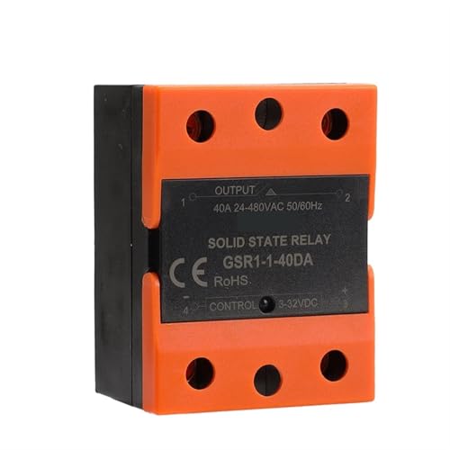 GSR1-1 Solid State Modul Relais DC-AC DC-DC AC-AC Einphasig SSR 10A 25A 40A 60A 80A 100A 120A Ohne Abdeckung 1St(DC to DC,GSR1-1-100A) von QEJBQKWU