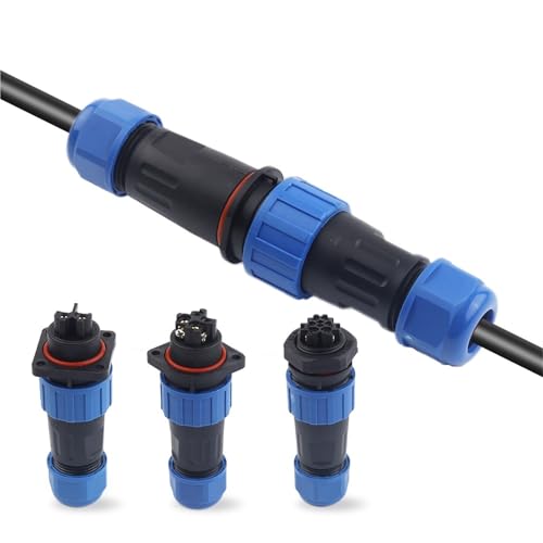 LP/SP20 Luftfahrt-Steckdose Flansch/Docking/Mutter/Vierkantschraube Verdrahtung IP68 Kabelstecker 2/3/4/5/6/7 Pin Männlich Weiblich(Flange Type,1 SET_5P) von QEJBQKWU