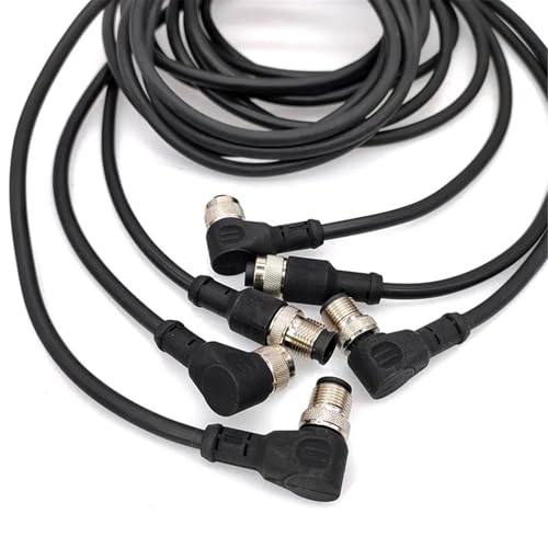 M12 Sensor Anschlusskabel Doppelkopf Männlich Weiblich 2m Draht 4Pin 5Pin 8Pin 1Pcs(GRAY) von QEJBQKWU