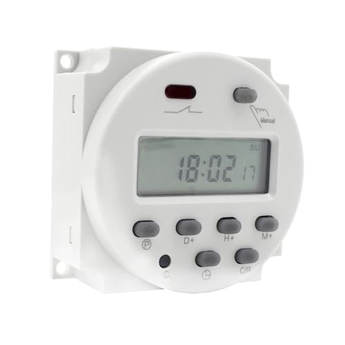 MT101 12VD 220V 220V Digitaler Zeitschalter 7 Tage wöchentlich programmierbarer Zeitrelais-Programmierer Eingebauter wiederaufladbarer Akku 1St(12VDC) von QEJBQKWU
