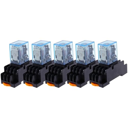 MY4NJ Spule AC12V AC24V DC12V DC24V DC 36V AC110V AC220V HH54P 5A Miniatur Elektromagnetische Allzweckrelais mit Basis 5 Stücke(AC,24V) von QEJBQKWU