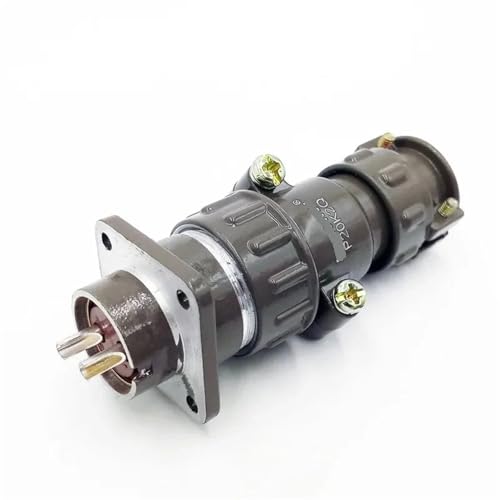 P20-Stecker 2.3.4.5.7 Kern 20 mm und Buchse P20K2Q P20J2Q weiblich 1 Stück(P20K6Q 4Pin) von QEJBQKWU