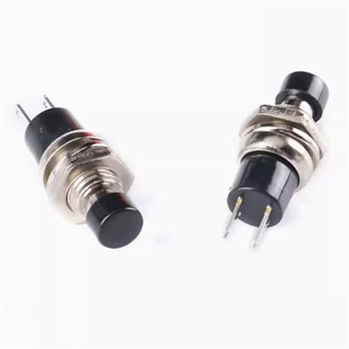 PBS-110 7mm Momentary Push Button Switch Reset-Schalter Momentary ON OFF Push Button Switch 1Pcs(Black) von QEJBQKWU