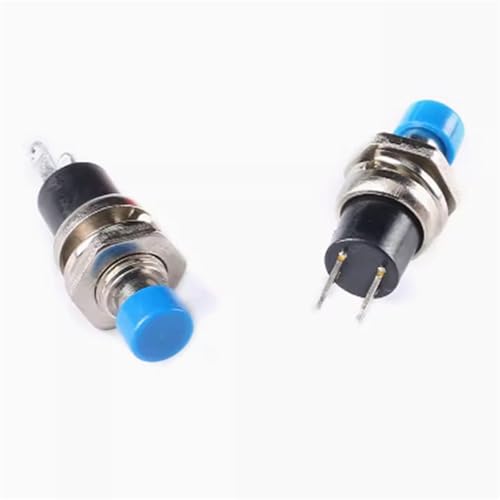PBS-110 7mm Momentary Push Button Switch Reset-Schalter Momentary ON OFF Push Button Switch 1Pcs(Blue) von QEJBQKWU