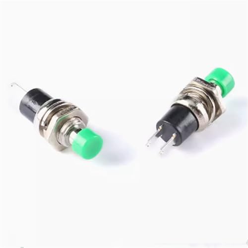 PBS-110 7mm Momentary Push Button Switch Reset-Schalter Momentary ON OFF Push Button Switch 1Pcs(Green) von QEJBQKWU