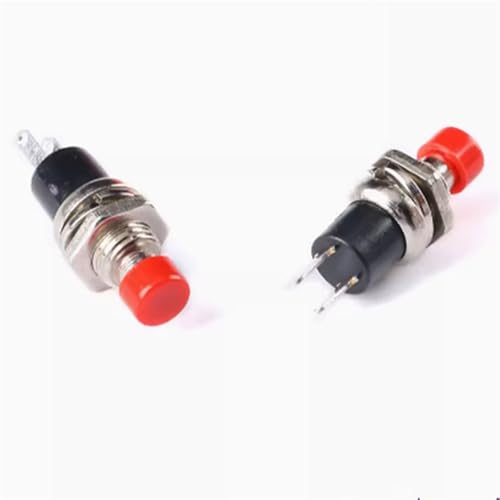 PBS-110 7mm Momentary Push Button Switch Reset-Schalter Momentary ON OFF Push Button Switch 1Pcs(Red) von QEJBQKWU