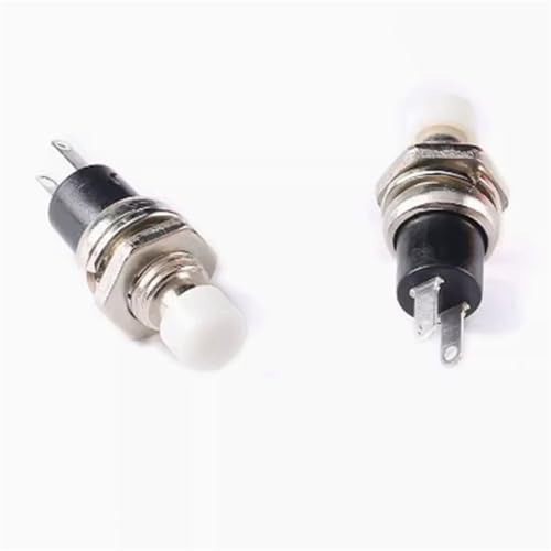 PBS-110 7mm Momentary Push Button Switch Reset-Schalter Momentary ON OFF Push Button Switch 1Pcs(WHITE) von QEJBQKWU