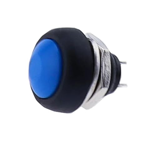 PBS-33b 2Pin Mini-Schalter 12mm 12V 1A Momentary Push Button Switch Seit dem Reset Nicht verriegelnd 1Pcs(Blue) von QEJBQKWU