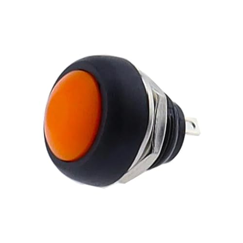 PBS-33b 2Pin Mini-Schalter 12mm 12V 1A Momentary Push Button Switch Seit dem Reset Nicht verriegelnd 1Pcs(Orange) von QEJBQKWU