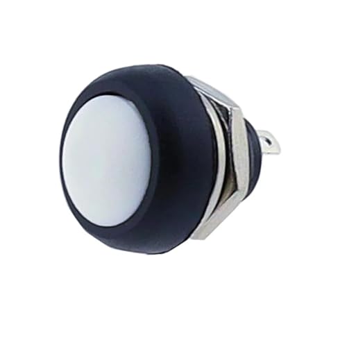 PBS-33b 2Pin Mini-Schalter 12mm 12V 1A Momentary Push Button Switch Seit dem Reset Nicht verriegelnd 1Pcs(WHITE) von QEJBQKWU
