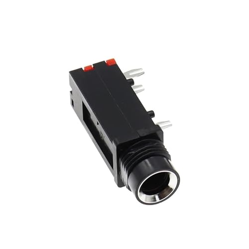PJ-309 6,35mm Audio Jack 3Pin Stereo Audio Buchse Mikrofon Schweiß Linie for Mikrofon Buchse PJ309 5Pcs(5PCS No Nut) von QEJBQKWU