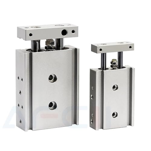 Pneumatikzylinder Bohrung TR15/20 Doppelstangenzylinder 10-100mm Hub Mit Magnet Doppeltwirkender Zylinder 1St(Stroke 45mm,Bore 15mm) von QEJBQKWU